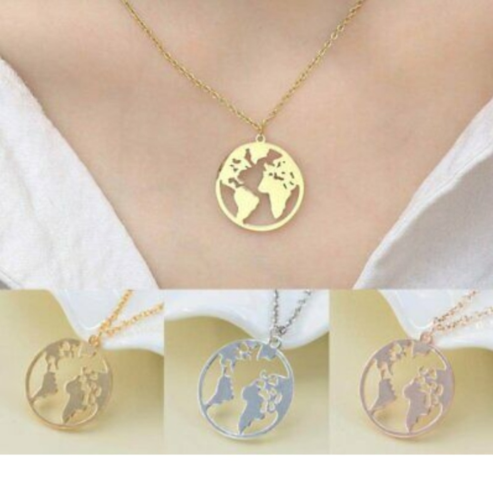 Stainless steel world map